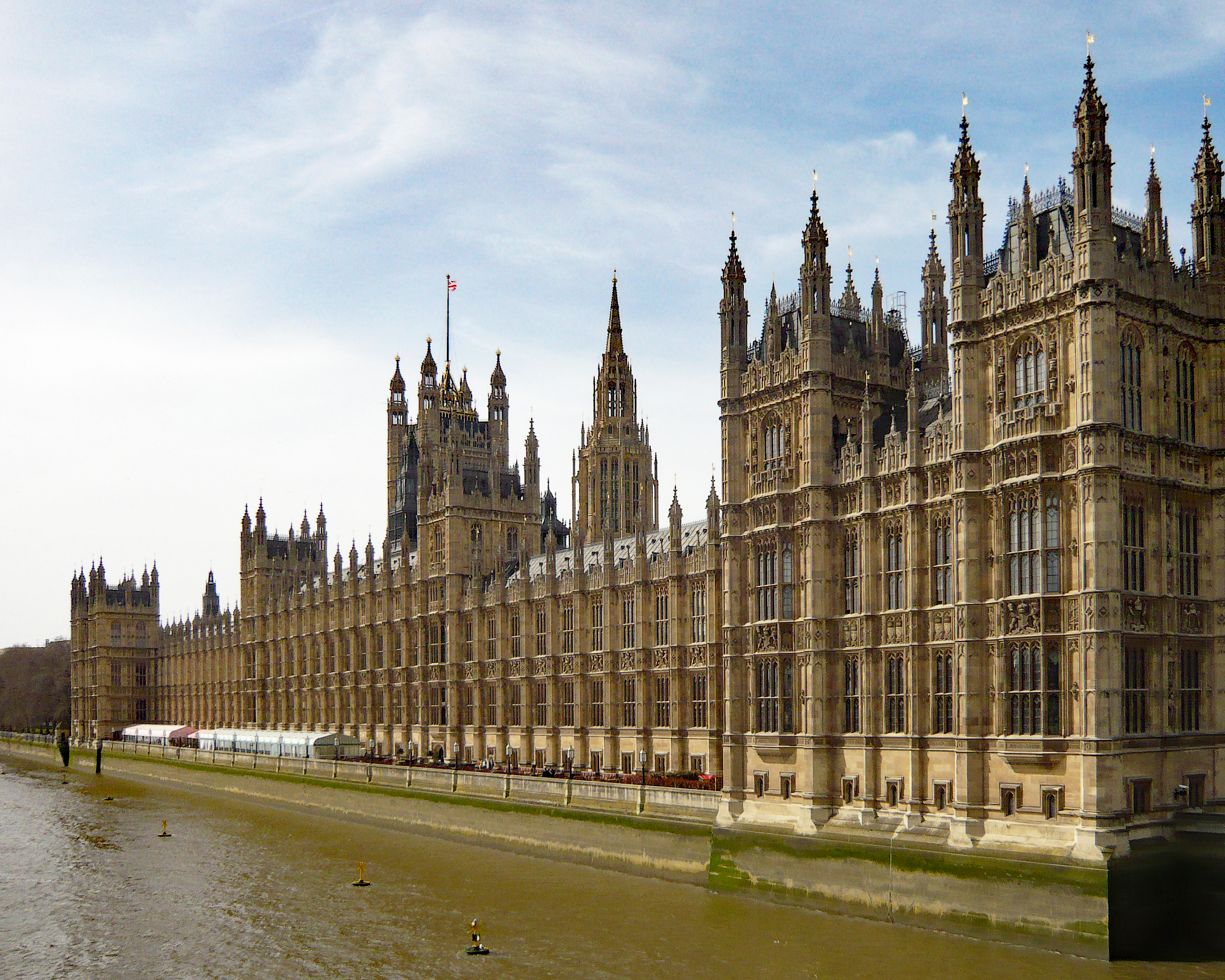 Palace of Westminster viewed across the River Thames